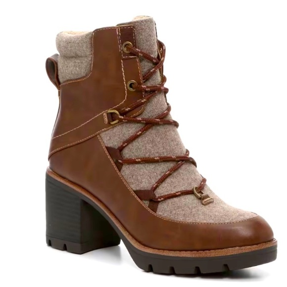 Naturalizer Shoes - Naturalizer Stacked Heel Lace up Maddie Boot